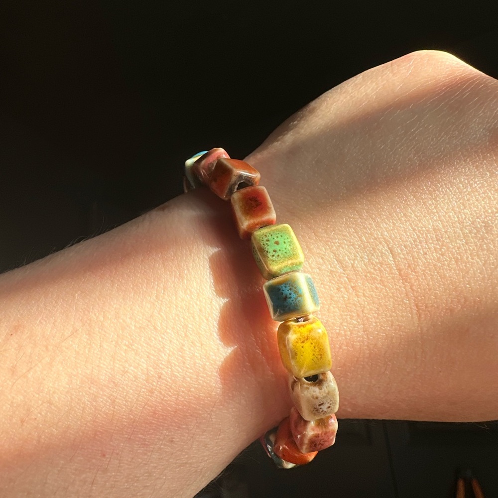 Colorful Ceramic Bead Bracelet
